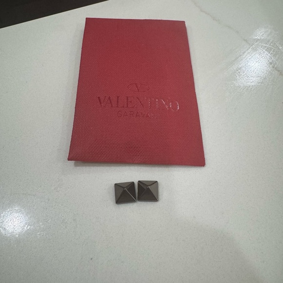 Valentino Black Rockstud Ballerina Flats - Picture 9 of 12